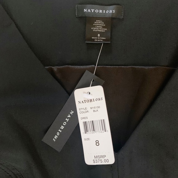 NATORIOUS Designer- Black Dress👗🖤 - Size 8 - (RN 89782) **NEW WITH TAGS🏷️🔖** - Picture 5 of 10